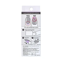 Impress Press- On, Fake Nails, Slip Dress, Silver, Oval, Short, 30 Count