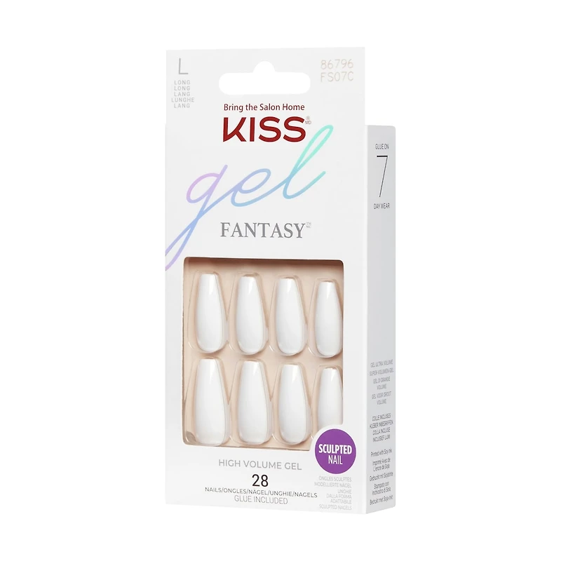 Kiss Gel Fantasy - No Regret Fake Nails, 28 Count, Short