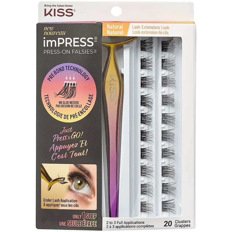 Impress Press-On Falsies Eyelashes, Natural