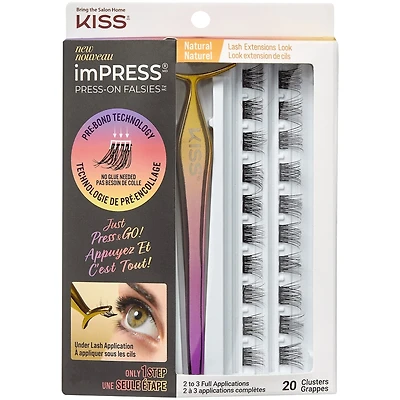 Impress Press-On Falsies Eyelashes, Natural