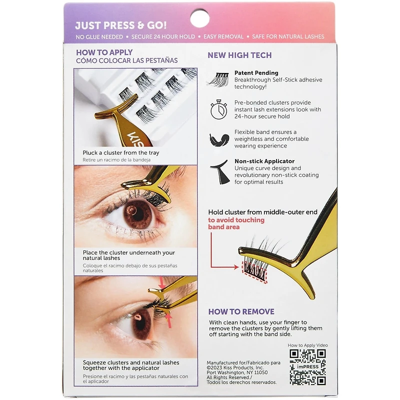 Impress Press-On Falsies Eyelashes, Natural