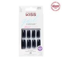 Kiss Gel Fantasy - Jelly Gellee Fake Nails, 28 Count, Long