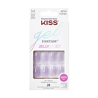 Kiss Gel Fantasy - Jelly Gellee Fake Nails, 28 Count, Long