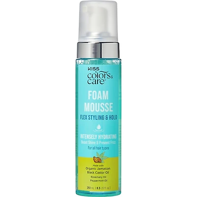 KISS Colors & Care Flex Styling & Hold Moisture Boosting Foam Mousse - 8.5 oz
