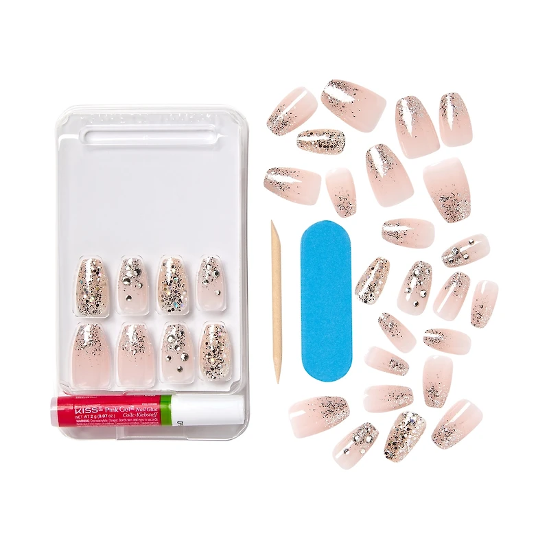 Kiss Premium Classy  - My Muse Fake Nail, 30 Count, Medium