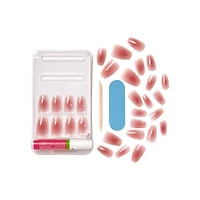Kiss Bare But Better Premium Press-On Nails, "Shine", Pink, Medium Coffin, 33 Count
