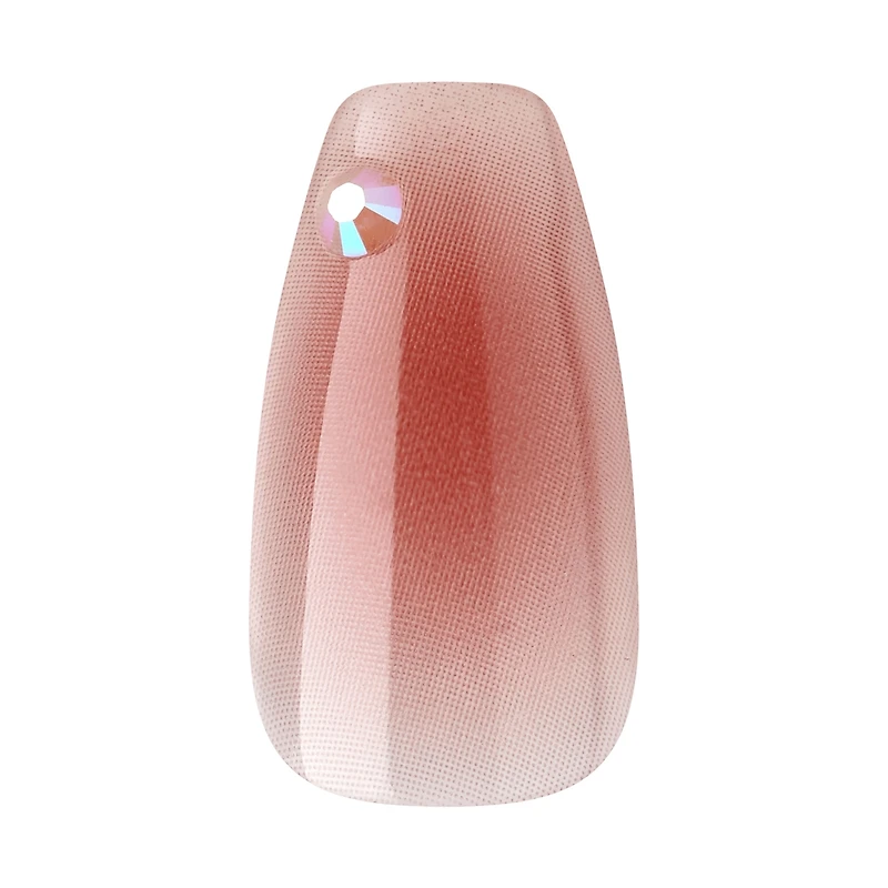 Kiss Bare But Better Premium Press-On Nails, "Shine", Pink, Medium Coffin, 33 Count