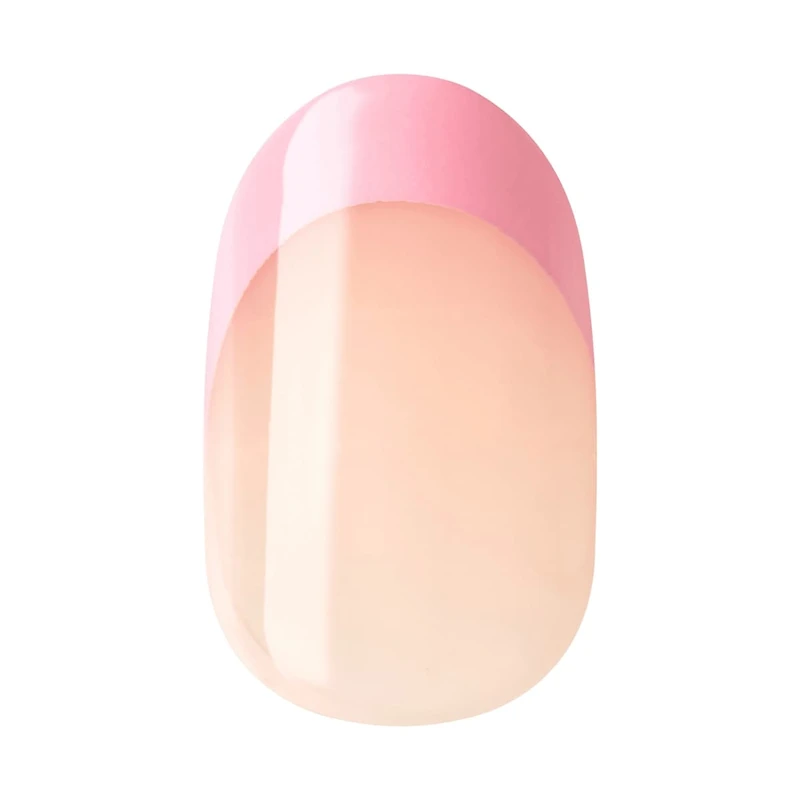 Impress French  Press-On Nails, Snooze, Blue, Short Length, Squoval Shape, 30 Count