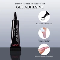 Kiss Salon X-Tend  Press-On Nails, Medium Length, Coffin Shape, 30 Count