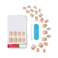 Kiss Bare But Better Premium, Fake Nails, Stay,  Beige, Oval, Short, 30 Count