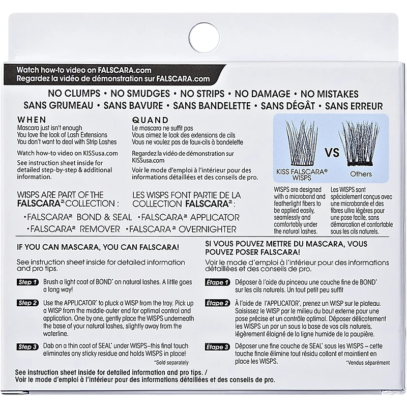 Extensions ciliaires à domicile Collection FALSCARA, multiemballage, Mèches d'aspect naturel, 30 u.