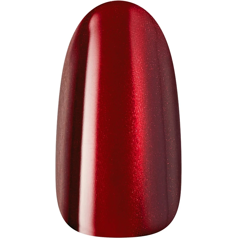 Gel Fantasy Magnetic, Fake Nails, Beatbelles, Red, Oval, Short, 28 Count