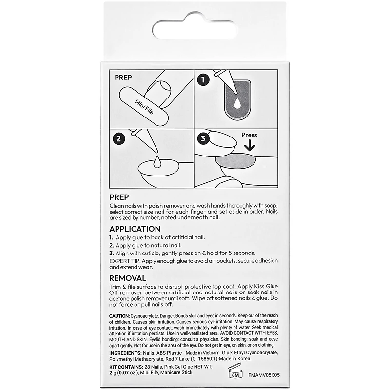 Gel Fantasy Magnetic, Fake Nails, Beatbelles, Red, Oval, Short, 28 Count