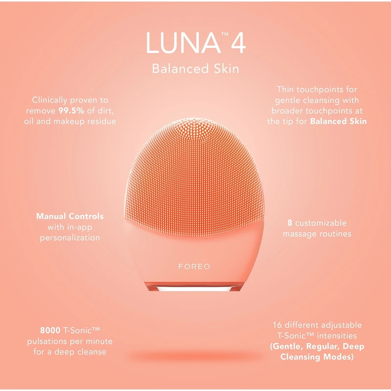 LUNA™ 4 Massage nettoyant et raffermissant du visage pour une peau équilibrée