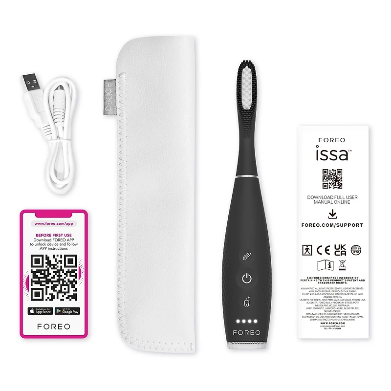 Brosse à dents sonique hybride intelligent ISSA™ 4 plus en noir