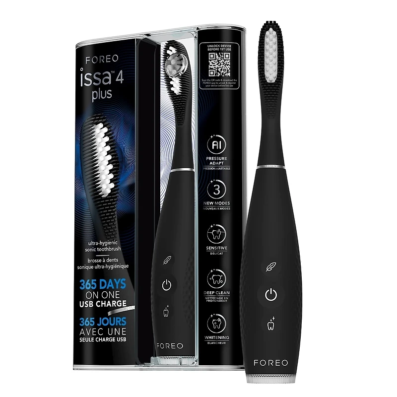 Brosse à dents sonique hybride intelligent ISSA™ 4 plus en noir