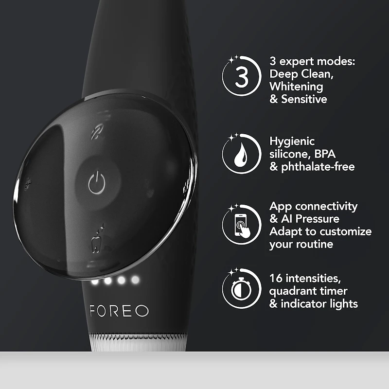 Brosse à dents sonique hybride intelligent ISSA™ 4 plus en noir