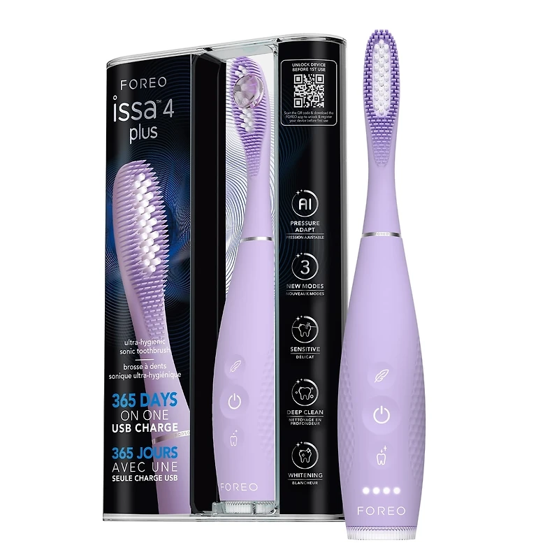 Brosse à dents sonique hybride intelligent ISSA™ 4 plus en lavande