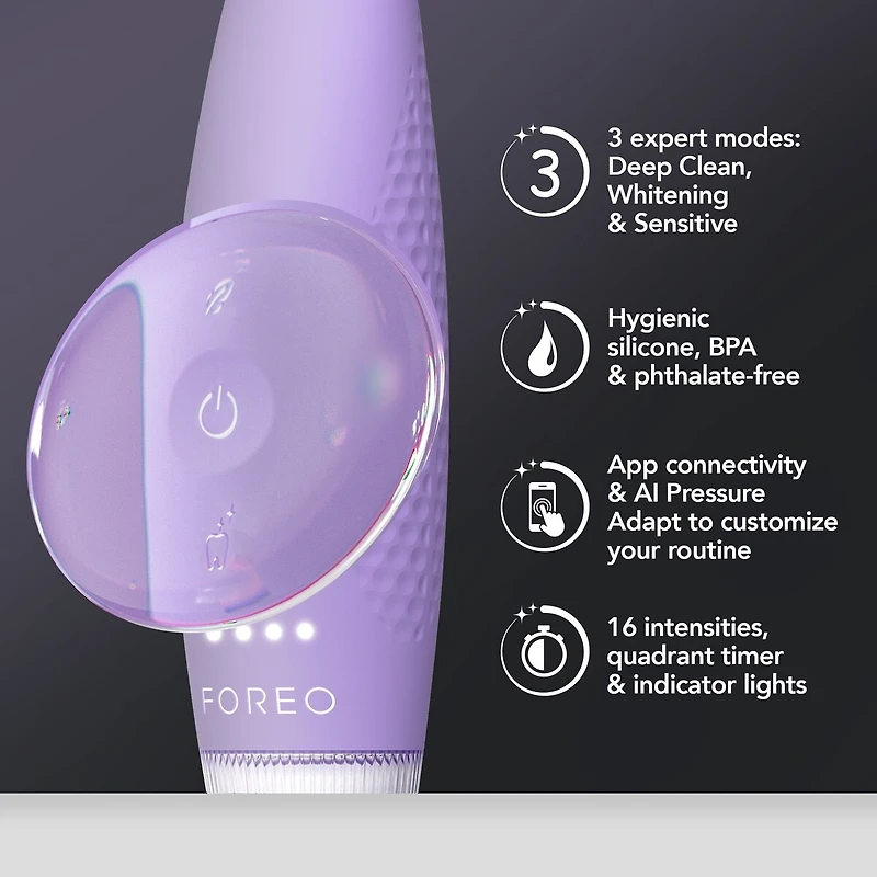 Brosse à dents sonique hybride intelligent ISSA™ 4 plus en lavande