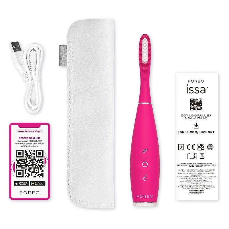 Brosse à dents sonique hybride ISSA™ 4 en fuchsia