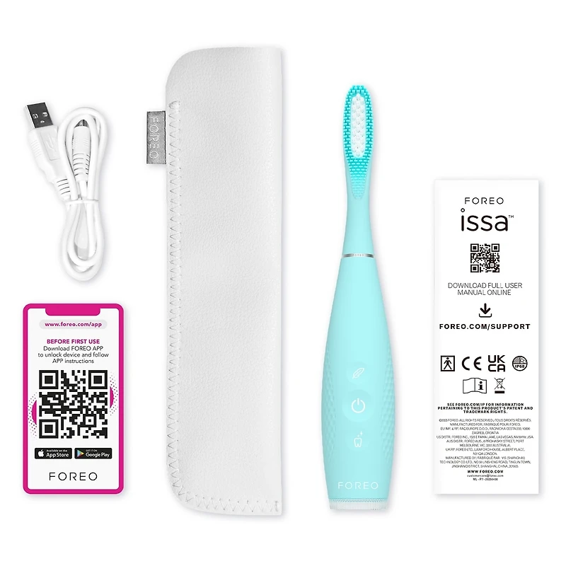 Brosse à dents sonique hybride ISSA™ 4 en menthe