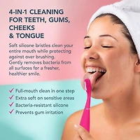 ISSA™ 4 smile en Wild Strawberry - Brosse à dents sonique hybride en silicone