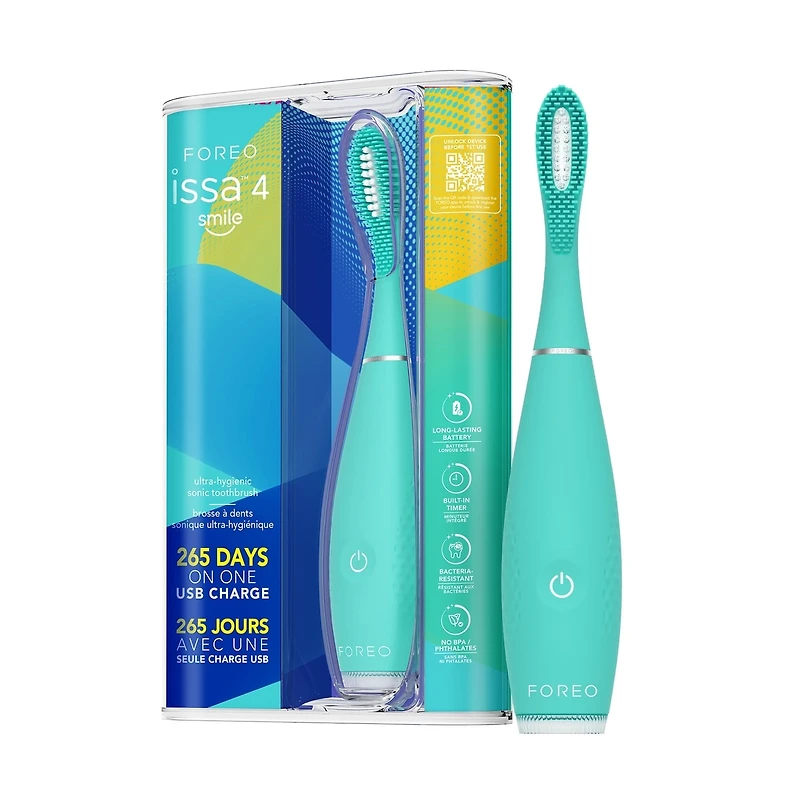 ISSA™ 4 smile en Summer Sky - Brosse à dents sonique hybride en silicone
