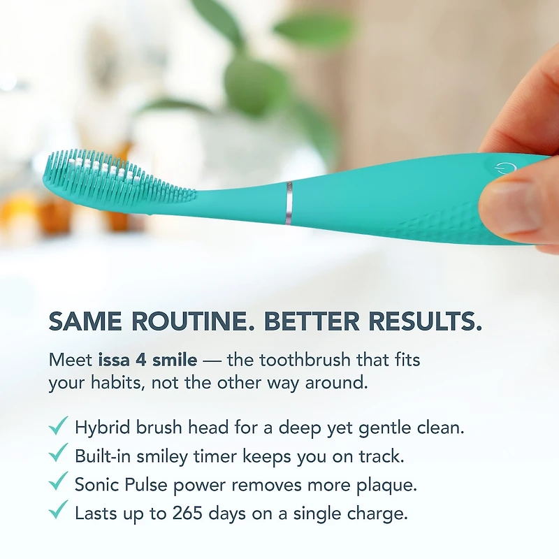 ISSA™ 4 smile en Summer Sky - Brosse à dents sonique hybride en silicone