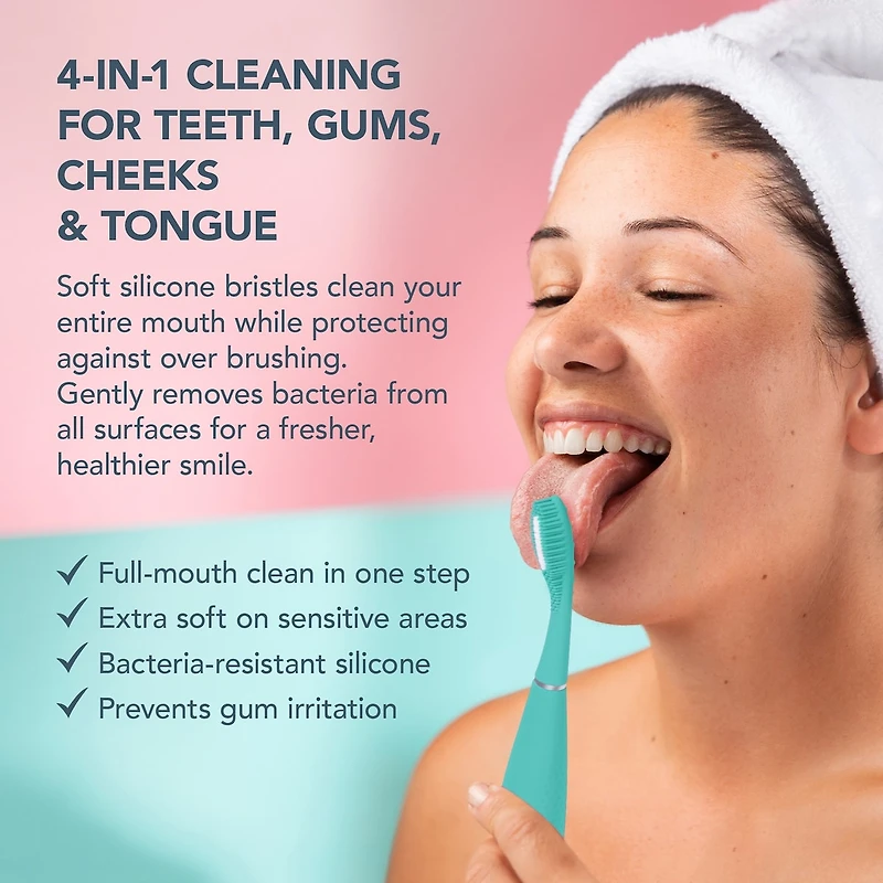 ISSA™ 4 smile en Summer Sky - Brosse à dents sonique hybride en silicone