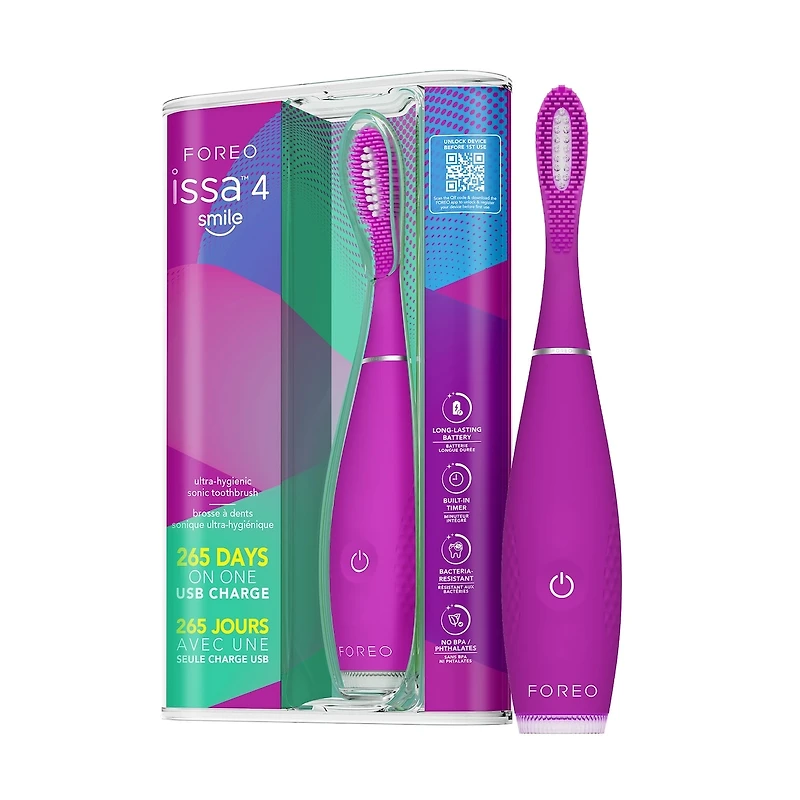 ISSA™ 4 smile en Enchanted Violet - Brosse à dents sonique hybride en silicone