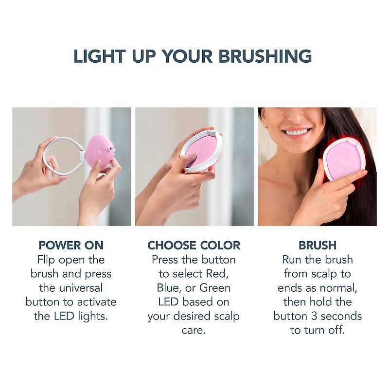 FLIP™ play Red LED Light Hairbrush Tickle Me Pink!