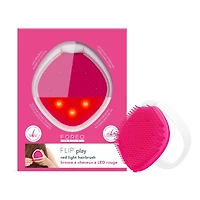 Brosse à cheveux FLIP™ lumière LED rouge en Tickle Me Pink