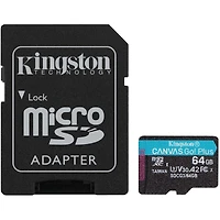 Carte Mémoire Micro SDHC 64GO Canvas GO Plus avec Adaptateur