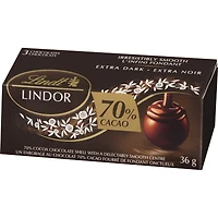 Un enrobage au chocolat 70% cacao fourré de fondant onctueux extra noir