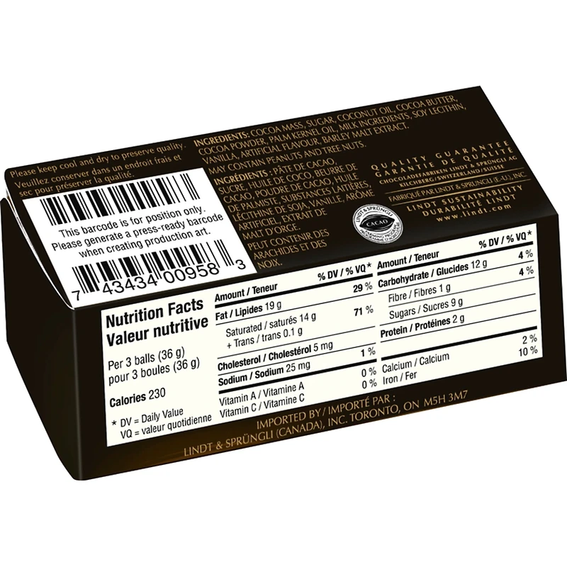 Un enrobage au chocolat 70% cacao fourré de fondant onctueux extra noir