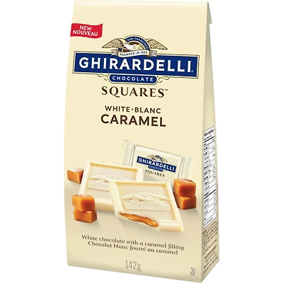 Carrés de chocolat blanc au caramel – Sachet