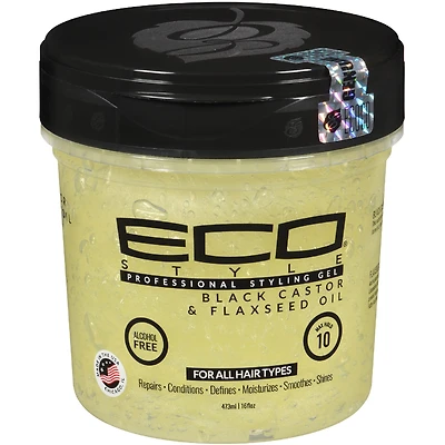 Gel Coiffant d'Huile de Ricin Noire et Graine de Lin