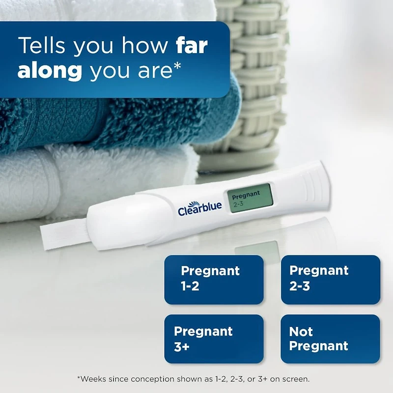 Pregnancy Test with Weeks Indicator, Value Pack, 1 Count