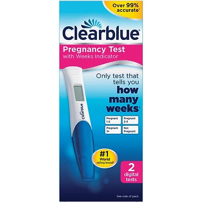 Pregnancy Test with Weeks Indicator, 2 Count