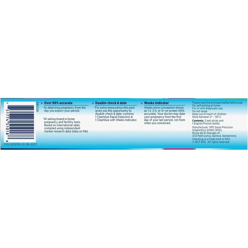 Pregnancy Test Double-Check and Date Combo Pack, Value Pack, 2ct