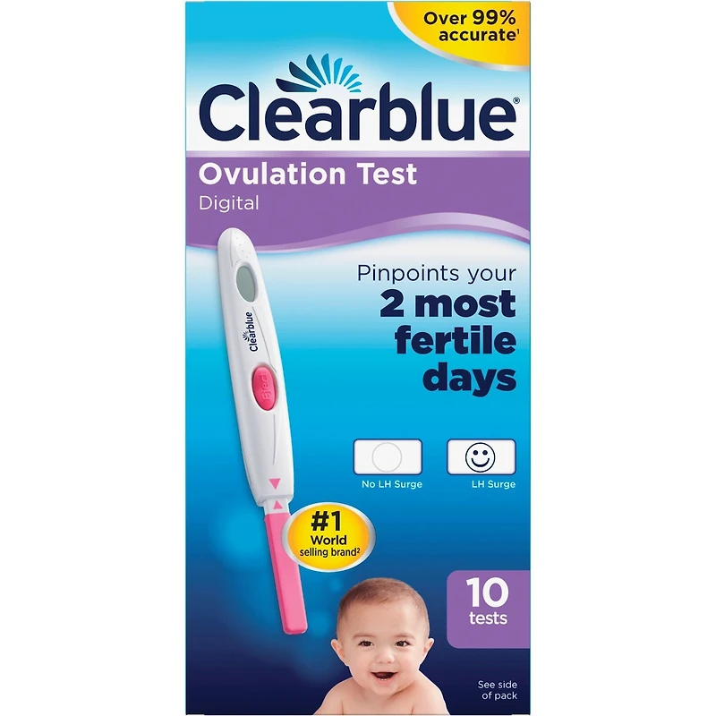 Kit de prévision de l’ovulation Digital, avec test d’ovulation à résultats numériques, 10 tests d’ovulation Digital