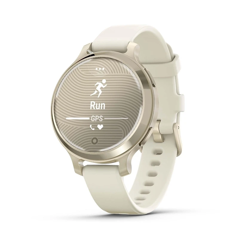 Lily 2 Ative Doré lunaire avec bracelet en silicone ivoire