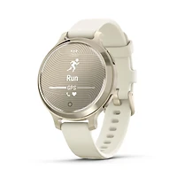 Lily 2 Ative Doré lunaire avec bracelet en silicone ivoire