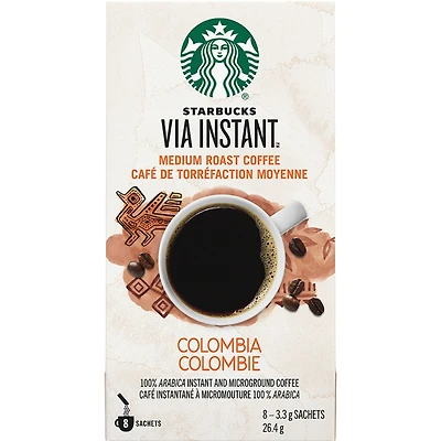 Via Instant Colombie, Café De Torréfaction Moyenne, Café Instantané À Micromouture 100% Arabica