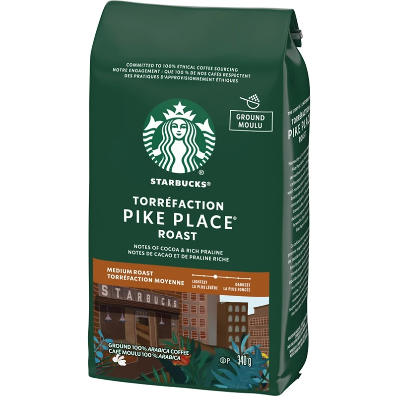 Ground 100% Arabica Coffee Pike Place Medium Roast