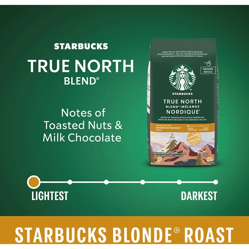 Ground 100% Arabica Coffee True North Blend Blonde Roast