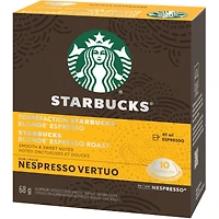 Sbux Torréfaction Blonde Espresso Nespresso Vertuo 10 Un
