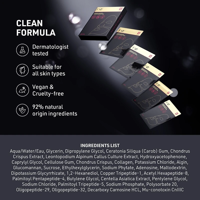 FAQ™ Hydrogel Face Masks for Glass Skin Pack de 5