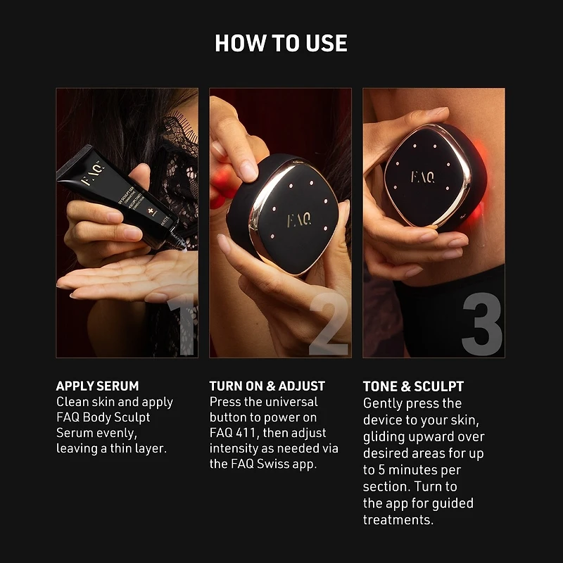 FAQ™ 411 Dual Microcurrent & LED Body Toning Device