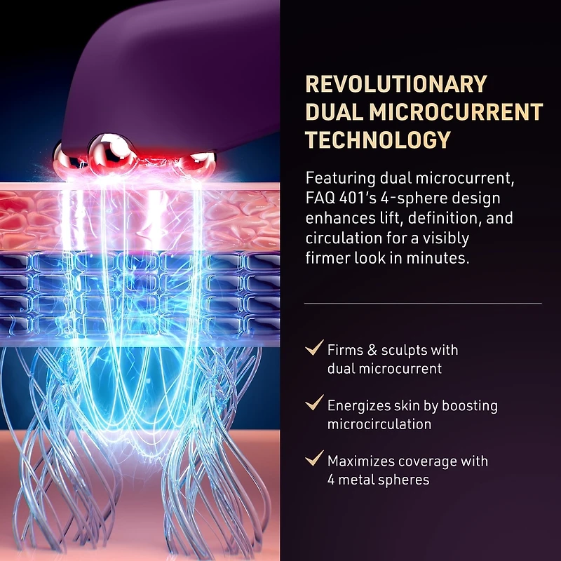 FAQ™ 401 Dual Microcurrent & LED Toning Device